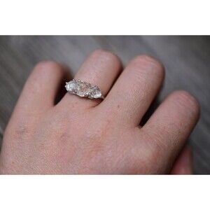 Rough Diamond Ring Size 7 Ring Raw Diamond Ring Uncut Diamond Engagement Ring Un